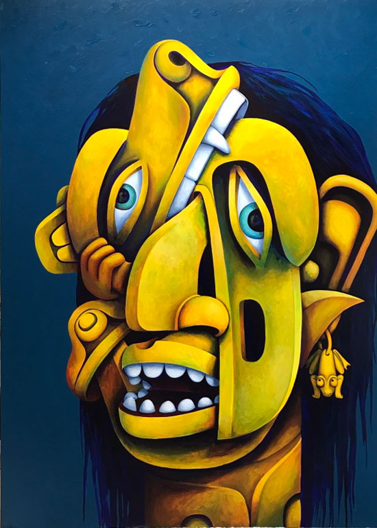 Totem Talking / Raven Bear Mask Face